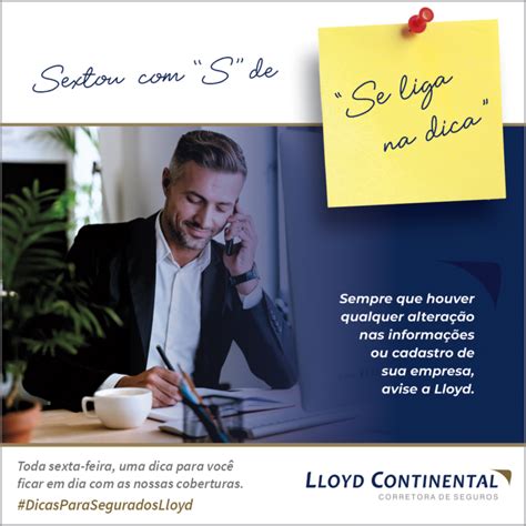 Sextou S De Se Liga Na Dica Lloyd Continental Corretora De