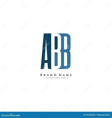 Simple Business Logo For Initial Letter Abb Alphabet Logo Vector