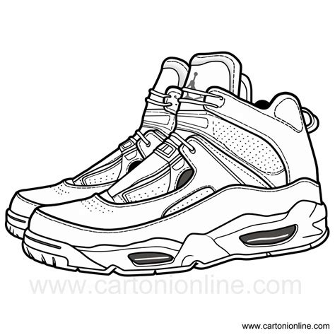 Jordan Nike Shoes 37 Coloring Page