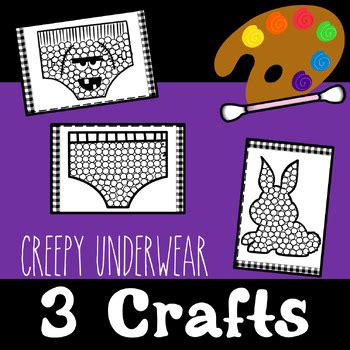 Creepy Underwear Book Companion Qtip Painting Craft And Display Kit