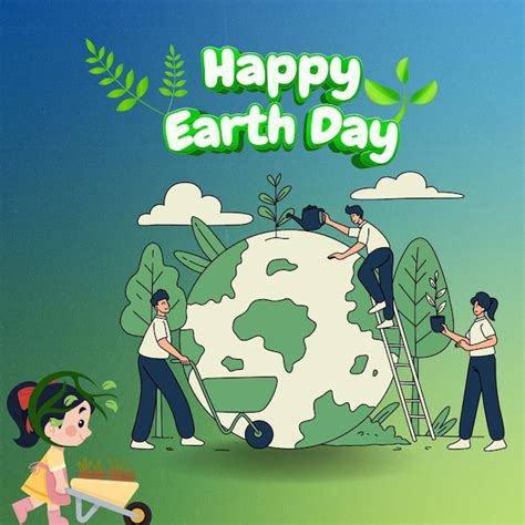 Premium Photo Happy Earth Day Illustration Save Earth