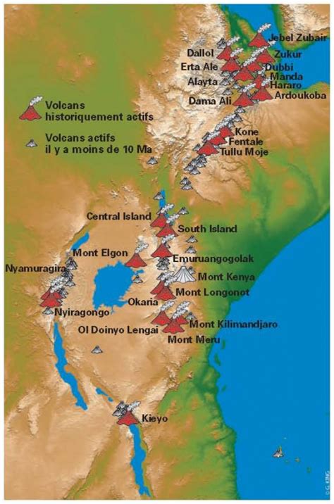 Le Rift Est Africain Chapitre S Ismes Et Volcans Dans Le Rift