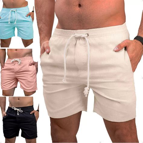 Short Masculino Linho Bermuda Casual Mauricinho Premium Leve Slim Praia