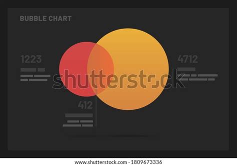 Bubble Chart Elements Infographics On Dark Stock Vector (Royalty Free ...