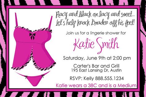 Customized Bridal Lingerie Shower Invitation By Dewdropdigitals