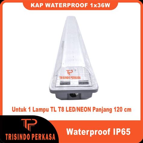 Jual Kap TL T8 LED 1x36 Waterproof IP65 120cm Rumah Lampu Housing