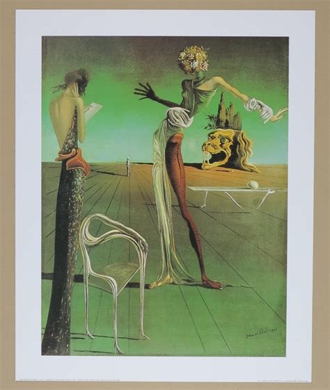 Salvador Dali Exhibition Poster Femme A Tete De Roses Etsy