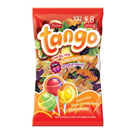 Tango Wacky Mix Bubblegum Filled Lollipops S Tasko Sweets