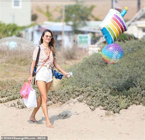 Alessandra Ambrosio Puts Her Statuesque Figure On Display In String Bikini During Beach