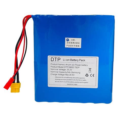 Dtp Customize Lithium Batteries 18650 7s2p 25 2V 5A 5000mAh 126wh Li