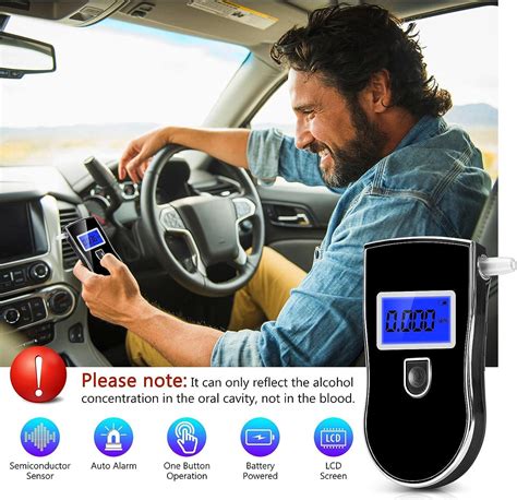 Alcohol Breathalyzer,High-Accuracy Alcohol Breath Tester, Professional ...