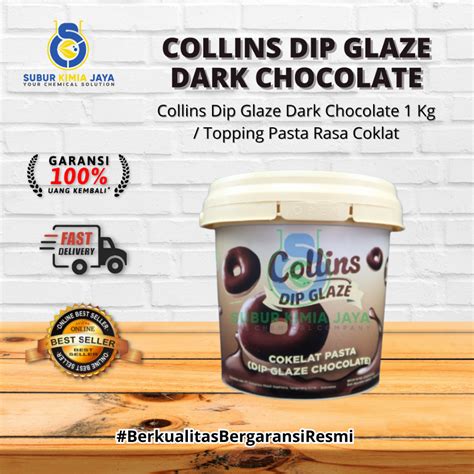 Jual Collins Dip Glaze Dark Chocolate 1 Kg Topping Pasta Rasa Coklat