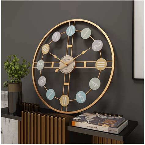 Grande Horloge Murale Pendule Horloge Cr Ative En M Tal Silencieuse