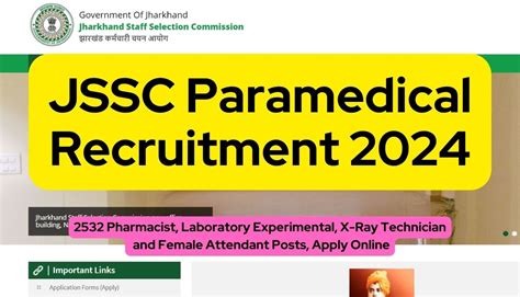 Jssc Paramedical Recruitment Paramedical Staff Posts Apply