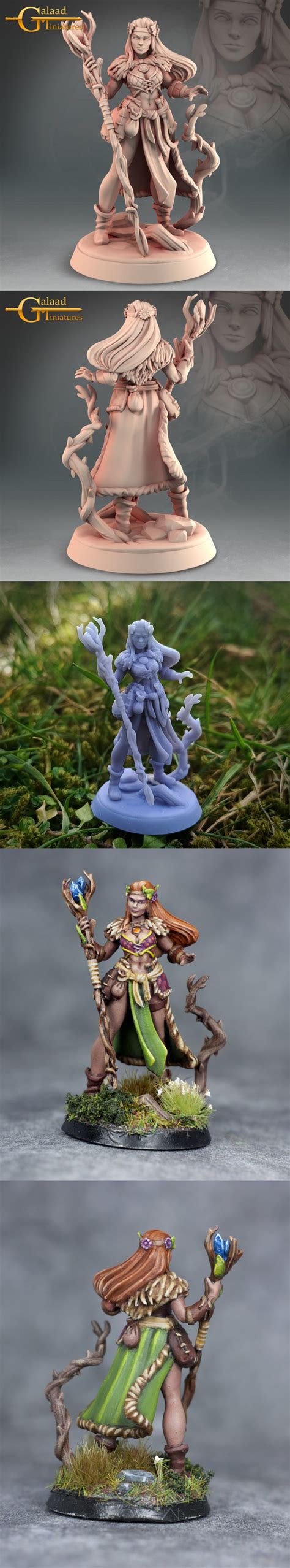 Desire Fx D Models Galaad Miniatures Triss Druid Female D Print