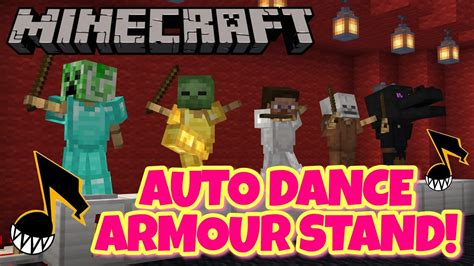 How To Make Dancing Armor Stands In Minecraft Bedrock Youtube