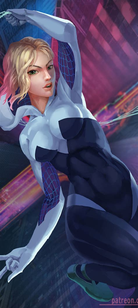 1080x2400 Spider Gwen Into The Spider Verse Art Google Pixel 7 ,HD 4k Wallpapers,Images ...