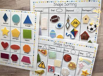 Shape Sorting Activity Printable Velcro Matching Shapes Learning Shapes