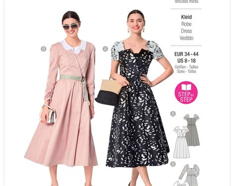 Misses Dress Burda Style Sewing Pattern 6042 Etsy