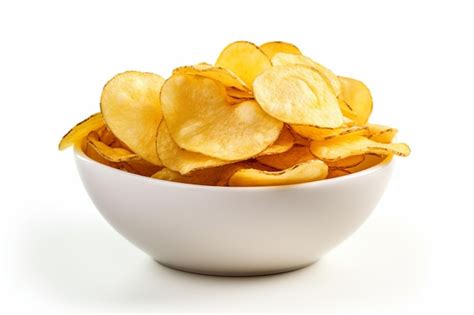 Premium Ai Image Bowl Full Of Potatoes Chips