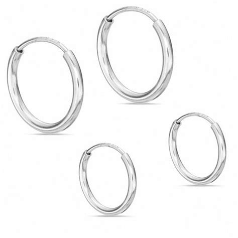 Sterling Silver Hoop Earrings Set View All Jewelry Piercing Pagoda