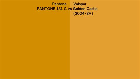 Pantone 131 C Vs Valspar Golden Castle 3004 3A Side By Side Comparison