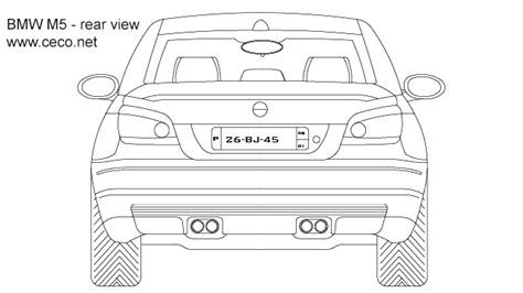 Car Back View Drawing