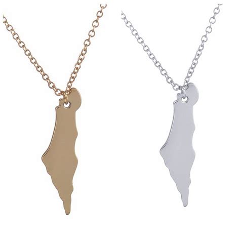 Palestine Map Necklace Long Chain Map Pendants Necklaces Shopee Malaysia