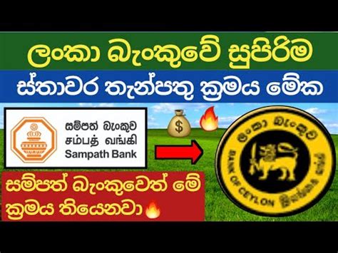 Boc Bank And Sampath Bank Special Fixed Deposit Interest Rates New Fd