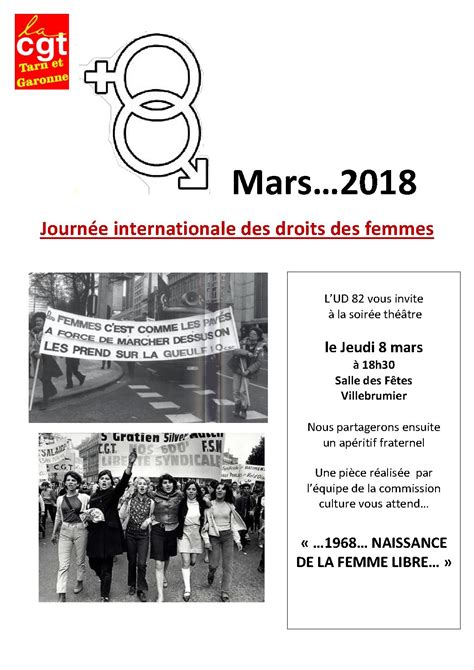 8 MARS VILLEBRUMIER 18H30 Spectacle 1968 Naissance De La Femme Libre