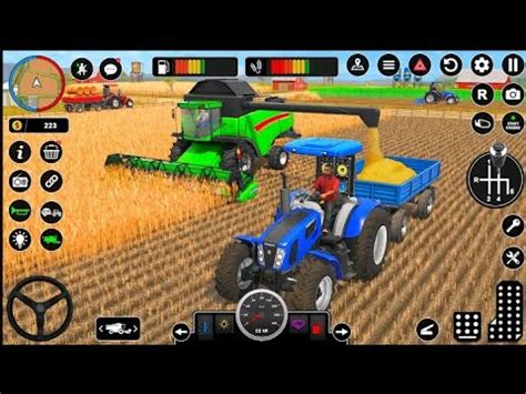 Tractor Plowing To Harvesting Full Game Play Video Tractor Draving