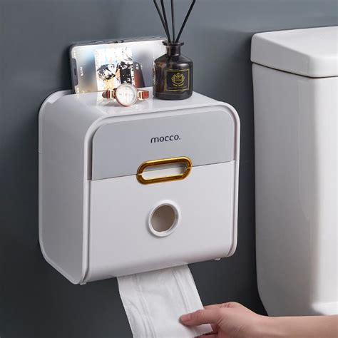 Buy Wall Mounted Tissue Box Storage Rack Toilet Multi Functional