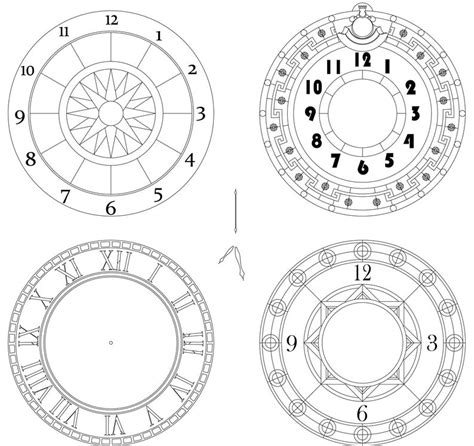 Clock Face Bundle Svg Dwg Dxf Pdf Clock Clipart Wall Clock Numbers