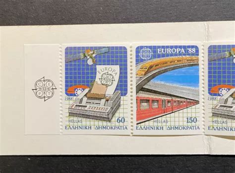 Greece Europa Cept Libretto Stamp Booklet Stamp Strip Mhn