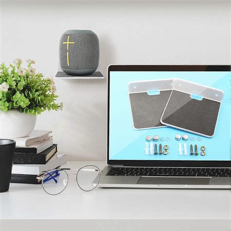 2Pack Wall Shelf Speaker Stand, Acrylic Wall Mount Display Shelf for