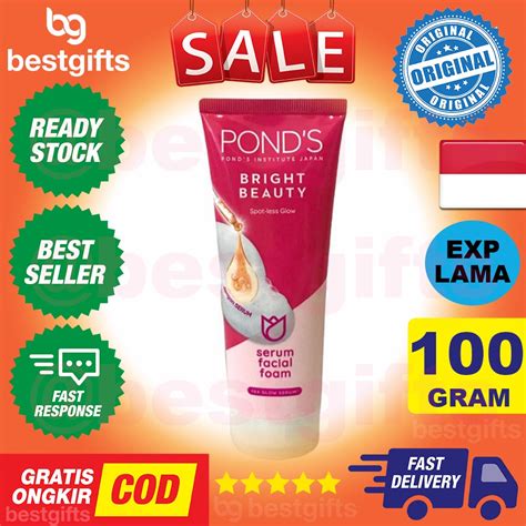 Jual PONDS BRIGHT BEAUTY SERUM FACIAL FOAM WITH HYALURONIC ACID