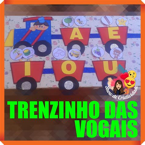 Trenzinho das Vogais em Eva Recurso Pedagógico Elo7