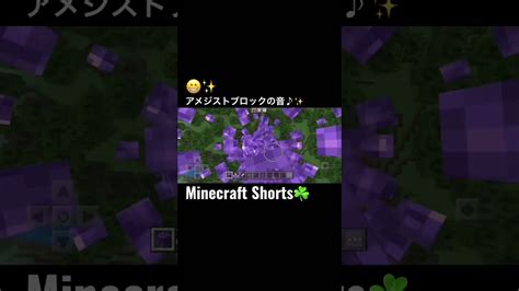 アメジストブロックの音♪【マイクラ】shorts マイクラ（minecraft）動画まとめ