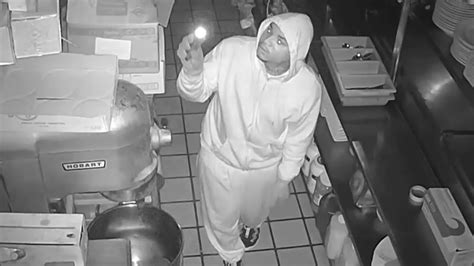 Serial Burglar Caught On Camera Raiding Pizza Shop Youtube