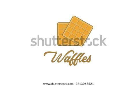 Waffle Dessert Sweet Food Bakery Logo Stock Vector Royalty Free