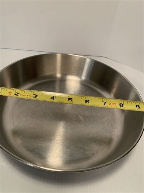 Vintage Revere Ware 9 Inch Stainless Steel Bottom Skillet Frying Pan Ebay