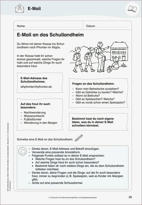 Briefe Schreiben Grundschule Arbeitsbl Tter Kostenlos Kreationen F R