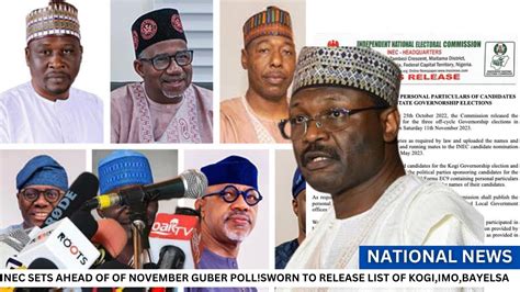 Inec Sets Ahead Of Of November Guber Pollsworn To Release List Of Kogi