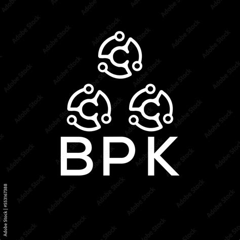 Bkp Letter Logo Bkp Best Black Background Vector Image Bkp Monogram