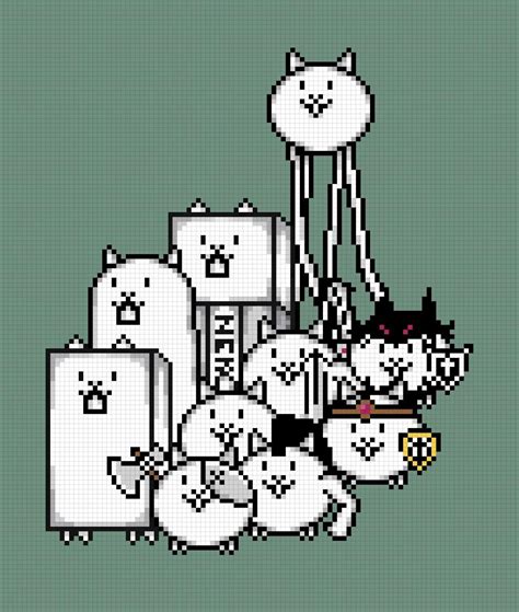 [fan-made] I’m going to create a battle cats cross stitch with at least the normal cats. Here is ...