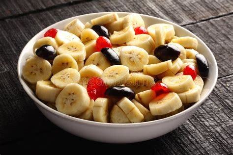 Healthy Fresh Banana Fruit Salad Stock Photo Image Of Breakfast