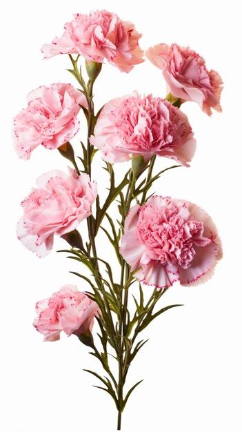 Premium Ai Image A Bunch Of Pink Carnations On A Stem