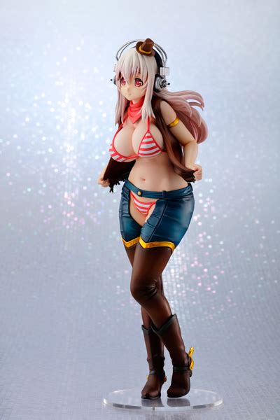 Super Sonico Cowgirl Ver Scale Pvc Statue Yorokonde De Ihr