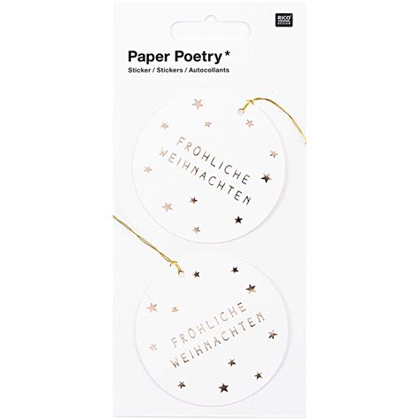 Paper Poetry 3D Sticker Etikett Gold Rund Hot Foil 2982113