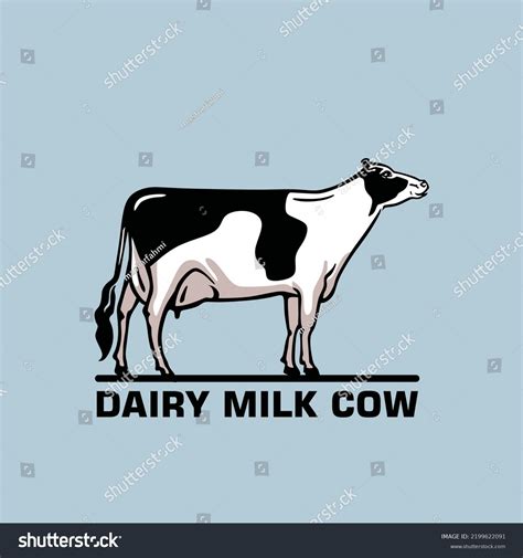 Daity Milk Cow Logo Silhouette Great Stock Vector Royalty Free